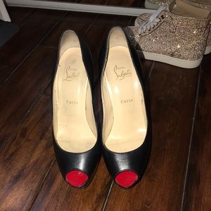Authentic Christian Louboutin Peep Toe Heels